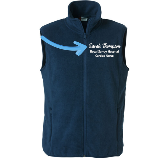 Shiftline Professional Polar Fleece Bodywarmer — Warm Anti-Pilling Healthcare Layer